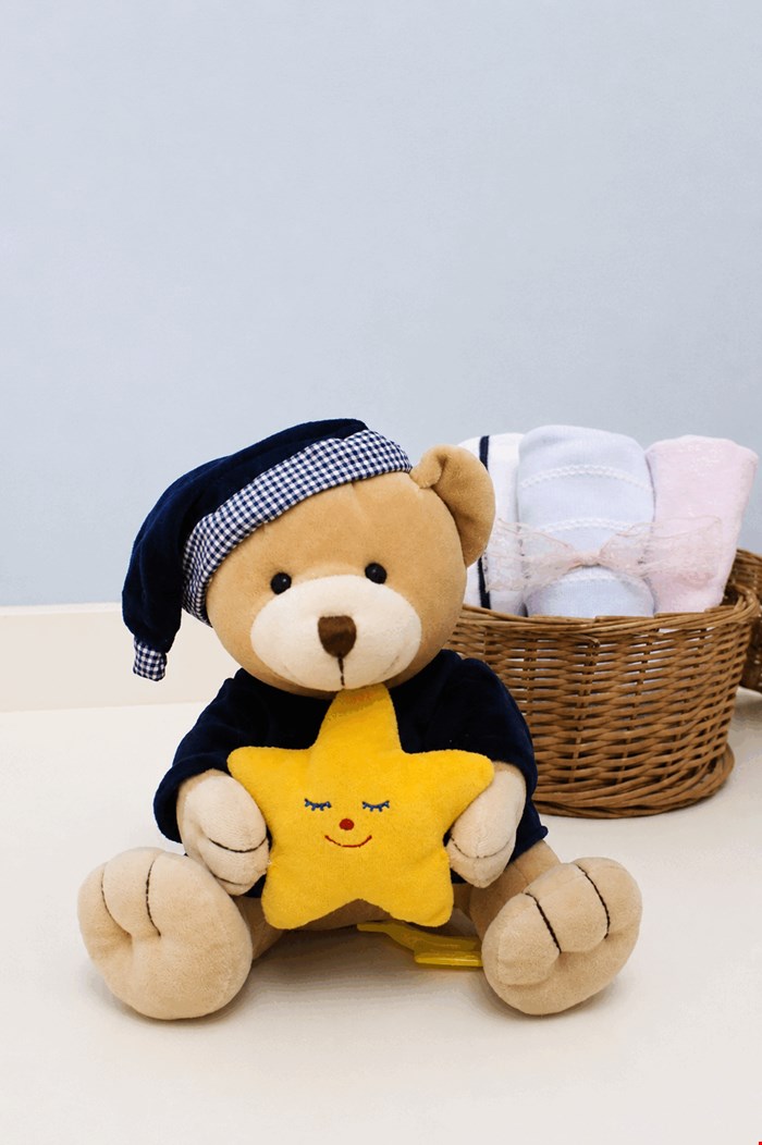 عروسک موزیکال نخ‌کش خرس Jolly Baby اورجینال